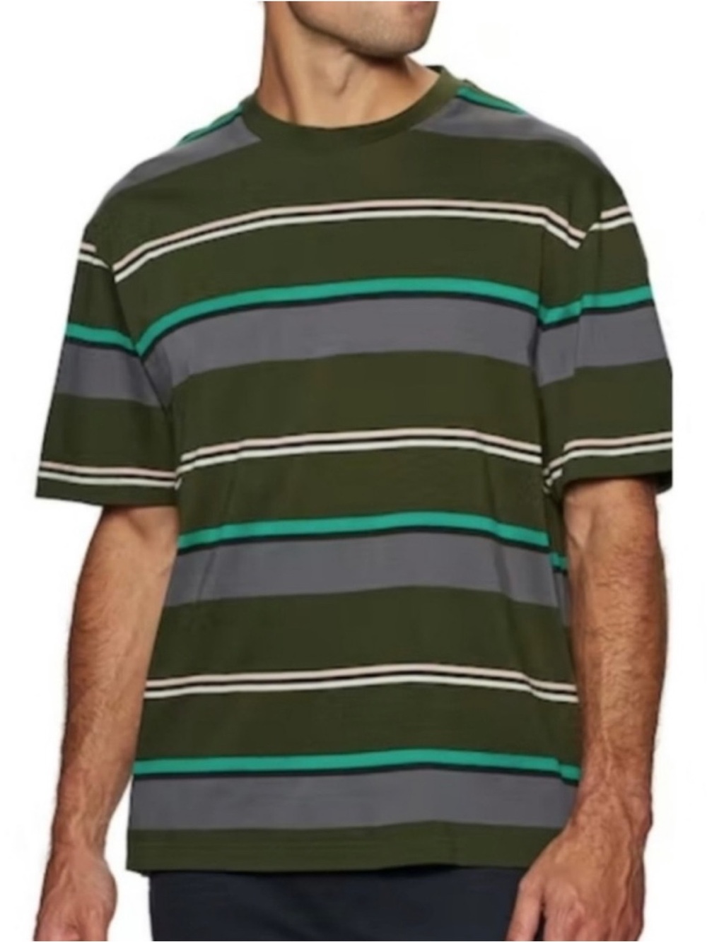 TED BAKER STRIPED COTTON SHORT SLEEVE T-SHIRT